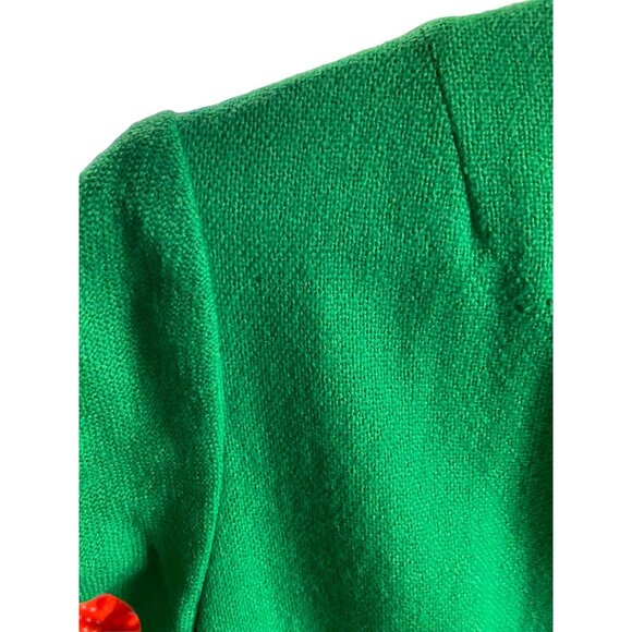 Lanz Marshall Fields Wool Dress Green Size 9 Vintage 50’s Retro Classic Mod - Picture 11 of 14